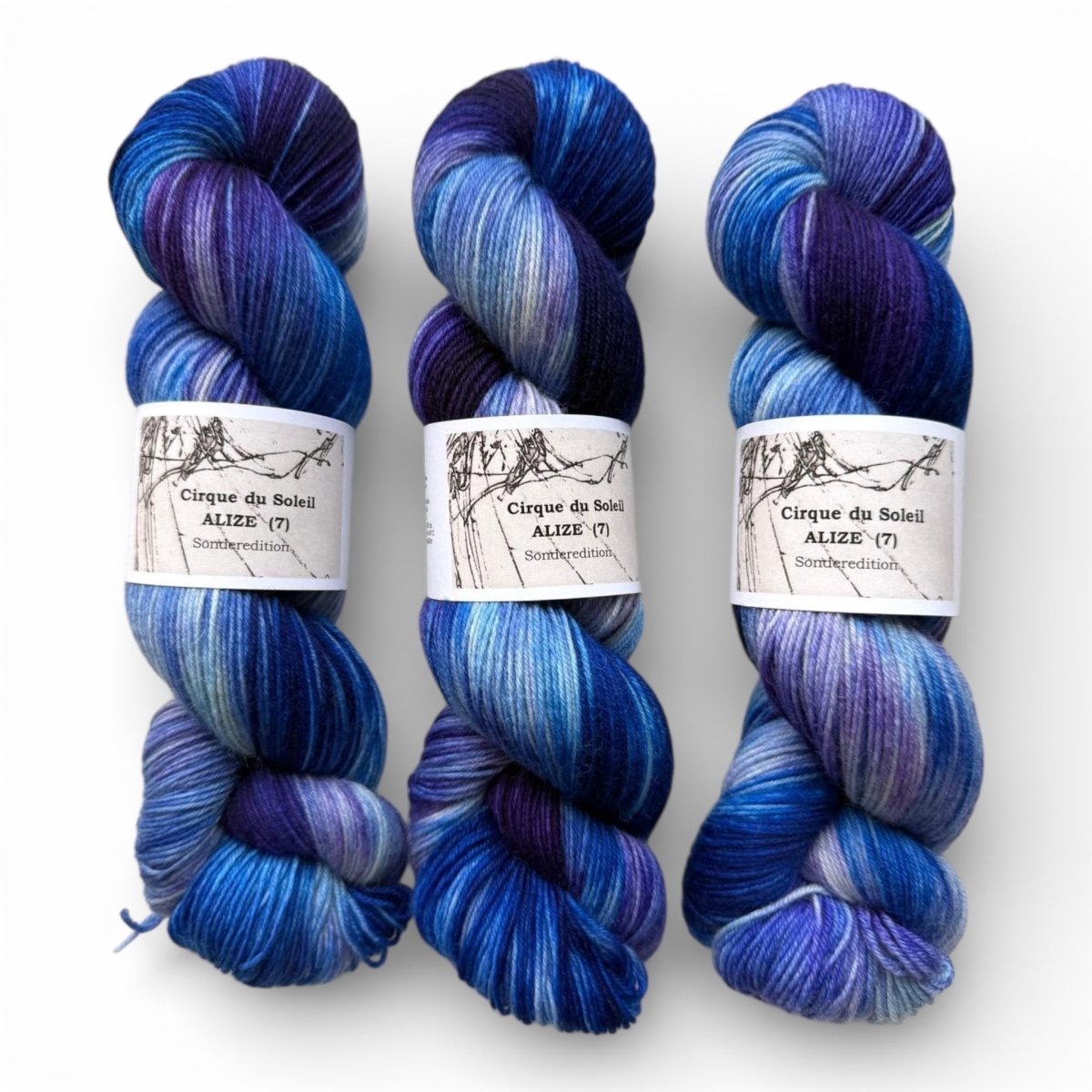 Atelier Franziska Uhl Handgefärbte Sockenwolle - BONIFAKTUR - Cirque du Soleil ALIZÉE (7) - Atelier Franziska Uhl Handgefärbte Sockenwolle