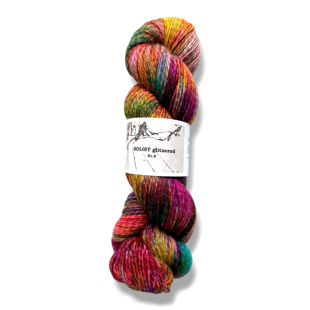 Atelier Franziska Uhl Handgefärbte Sockenwolle - BONIFAKTUR - Glitter Therapy 8 - Atelier Franziska Uhl Handgefärbte Sockenwolle