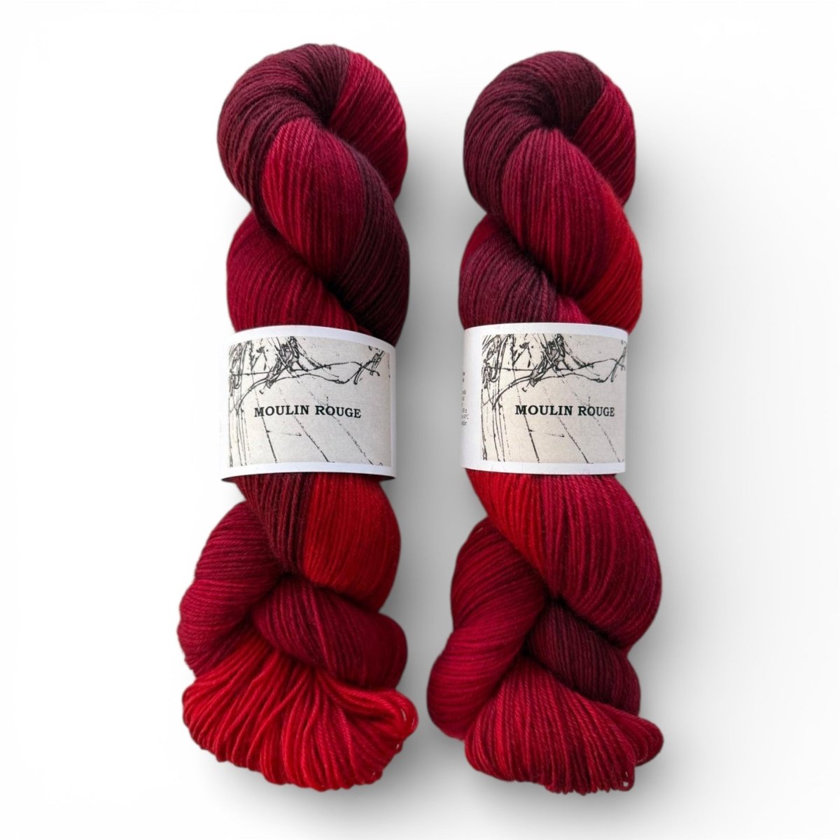 Atelier Franziska Uhl Handgefärbte Sockenwolle - BONIFAKTUR - Moulin Rouge - Atelier Franziska Uhl Handgefärbte Sockenwolle