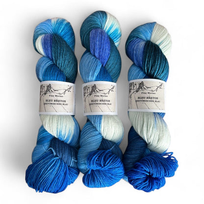 Atelier Franziska Uhl Fine Merino Sock - BONIFAKTUR - Blue Breton - Bretonisches Blau - Atelier Franziska Uhl Atelier Franziska Uhl Fine Merino Sock Blue Breton - Bretonisches Blau