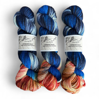 Atelier Franziska Uhl Atelier Franziska Uhl Fine Merino Sock Homard Bleu - Bretonischer Hummer