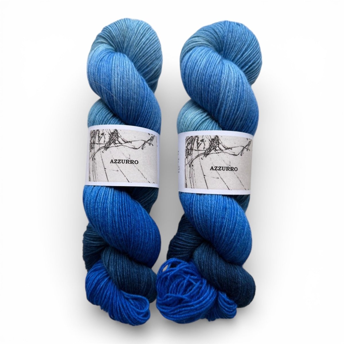 Atelier Franziska Uhl Handgefärbte Sockenwolle - BONIFAKTUR - Azzurro - Atelier Franziska Uhl Handgefärbte Sockenwolle