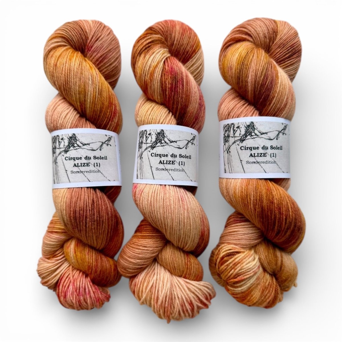 Atelier Franziska Uhl Handgefärbte Sockenwolle - BONIFAKTUR - Cirque du Soleil ALIZÉE (1) - Atelier Franziska Uhl Handgefärbte Sockenwolle