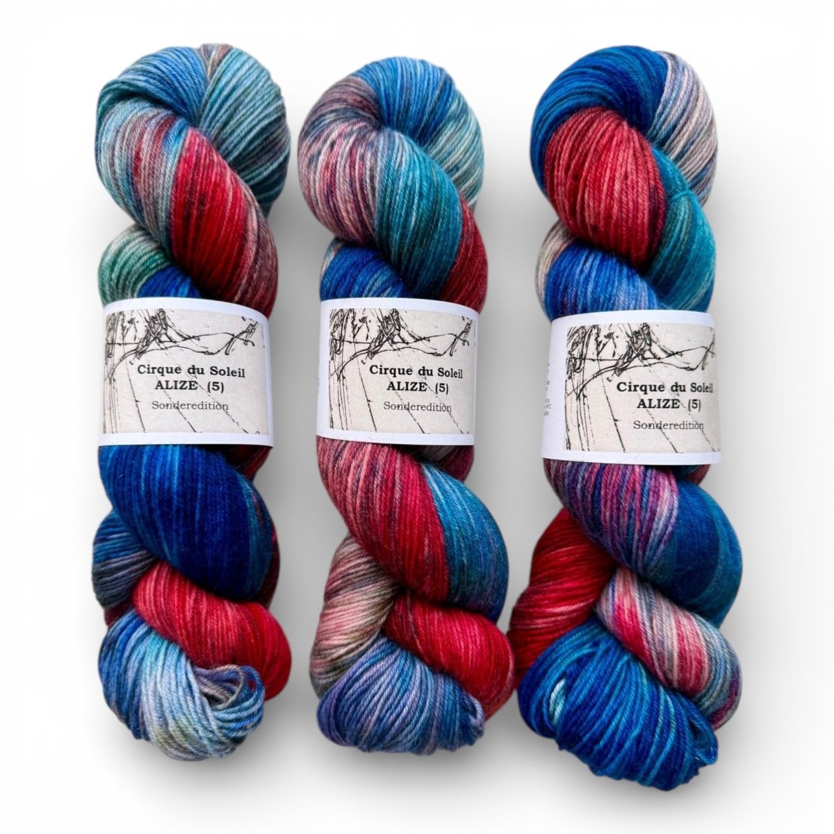 Atelier Franziska Uhl Handgefärbte Sockenwolle - BONIFAKTUR - Cirque du Soleil ALIZÉE (5) - Atelier Franziska Uhl Handgefärbte Sockenwolle