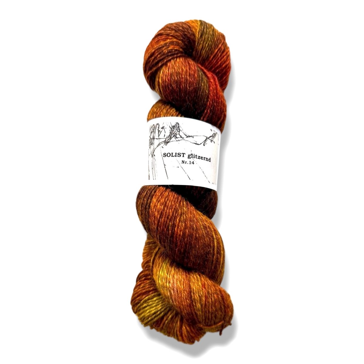 Atelier Franziska Uhl Handgefärbte Sockenwolle - BONIFAKTUR - Glitter Therapy 14 - Atelier Franziska Uhl Handgefärbte Sockenwolle