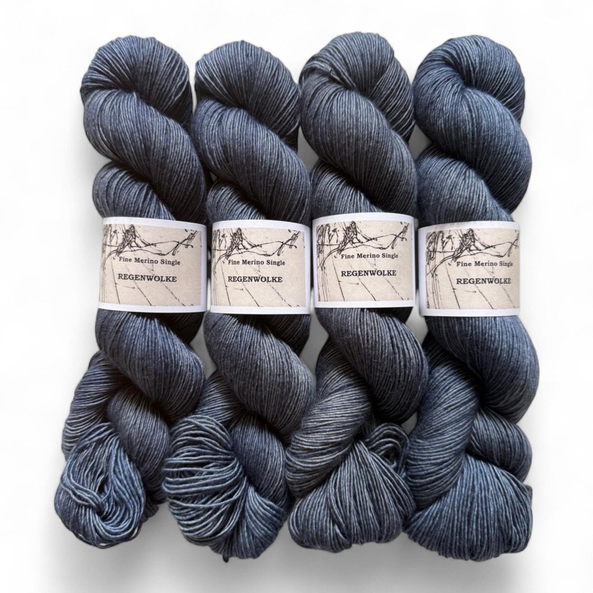 Atelier Franziska Uhl Merino Singles - BONIFAKTUR - Regenwolke - Atelier Franziska Uhl Atelier Franziska Uhl Merino Singles Regenwolke