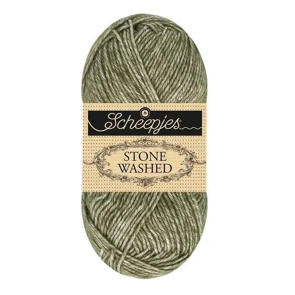 Scheepjes Stone Washed - BONIFAKTUR - 851 Chlorite Green - Scheepjes Stone Washed